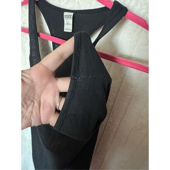 PINK By Victorias Secret Black Sleep Tank Top Woman’s Size Large - Picture 2 of 9